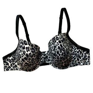 Cacique Multi-way Plunge Bra 44B Underwired Padded Animal Print